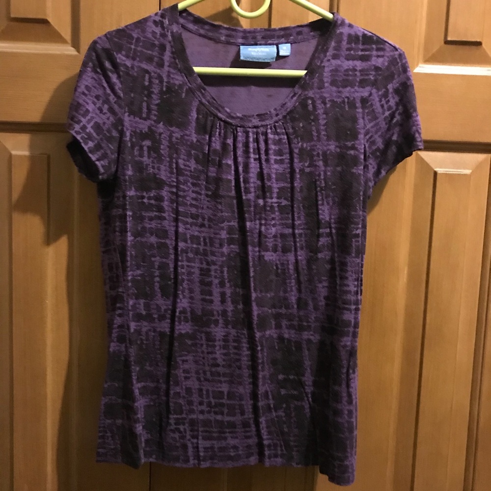 Purple and Black Simply Vera Graphic Print Tshirt